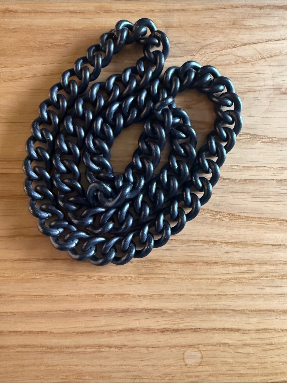 Club Monaco Black Heavy Link Chain Necklace - Picture 3 of 3